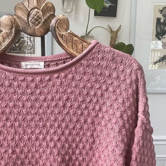 UO Urban Outfitters Mauve Boxy Cropped Sweater XS - Picture 2 of 7